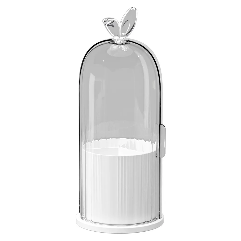 

Коробка для хранения кистей для макияжа из полипропилена 360° ° Вращающийся держатель косметических кистей большой емкости с крышкой, пылезащитная стойка для хранения кистей для макияжа