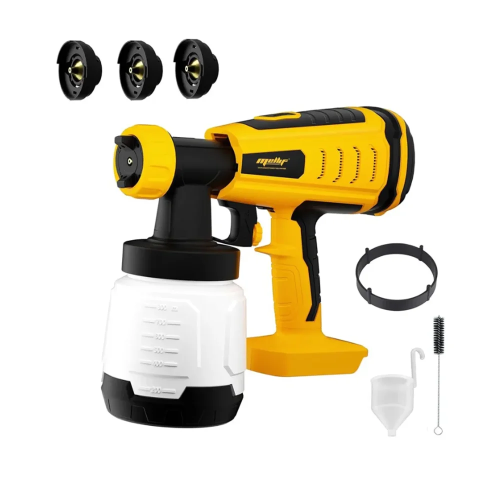 

Brushless Cordless HVLP Paint Sprayer Gun Compatible with Dewalt 20v Battery, 800ML for Home Interior Exterior, House Painting