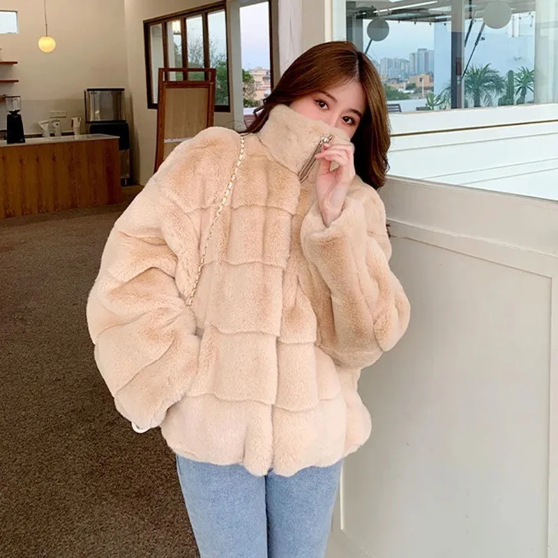 

Warm Plush Jacket Women Winter wear New Faux Fur Coat Female Winter Artificial Fur Jackets Ladies Simulate Natural Mink Fur Coat