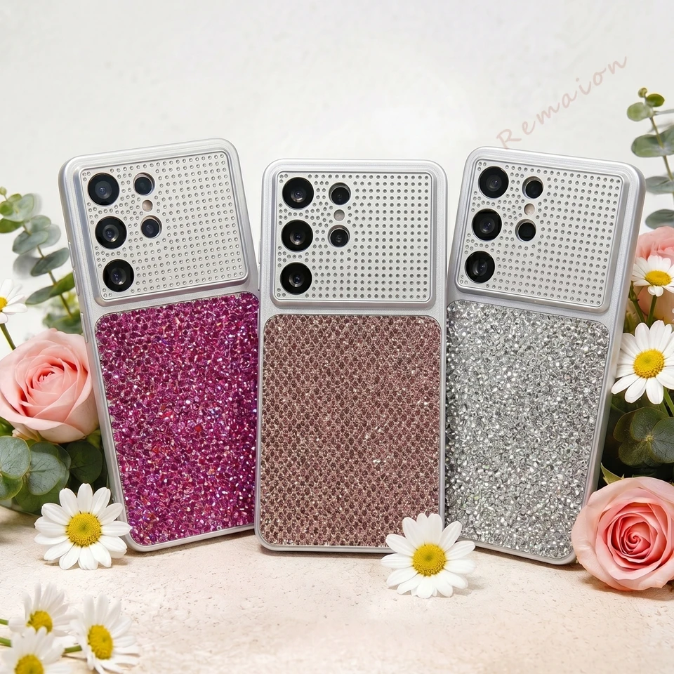 Diamond Bling Bling Glitter Phone Case for Samsung Galaxy S26 S24 S25 FE Ultra Plus Luxury Shockproof Protector Cover