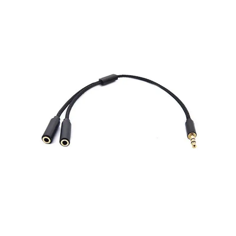 3.5mm Audio Splitter Earphone Extension Cable Jack 3.5mm 1 Male to 2 Female Mic Y Splitter AUX Cable Headset Splitter Adapter