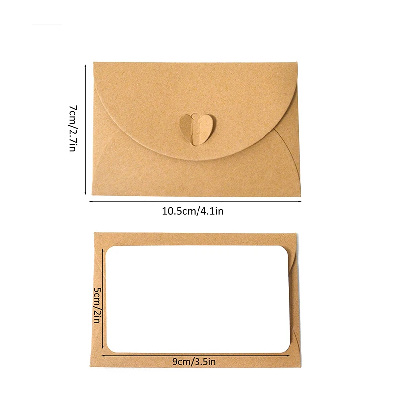 50pcs 7x10.5 Kraft paper Envelopes for Wedding, Graduation, Baby Shower, Greeting Card