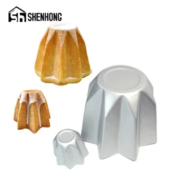 SHENHONG Star Shaped Italian Pandoro Bread Molds Octagon Cake Moulds Silver Aluminum Alloy Kitchen Bakeware Mousse Baking Tools