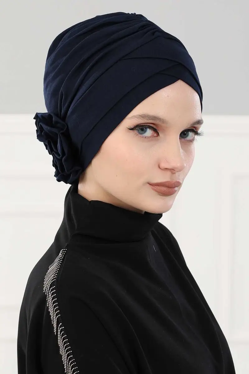 Cross Rose Bone Biru Navy