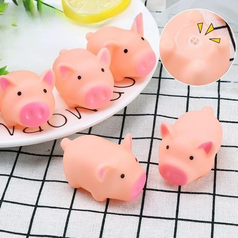 

1pcs New Cute 5cm Dog Toys Pink Screaming Rubber Pig Pet Toys Squeak Squeaker Chew Gift Home Decorations