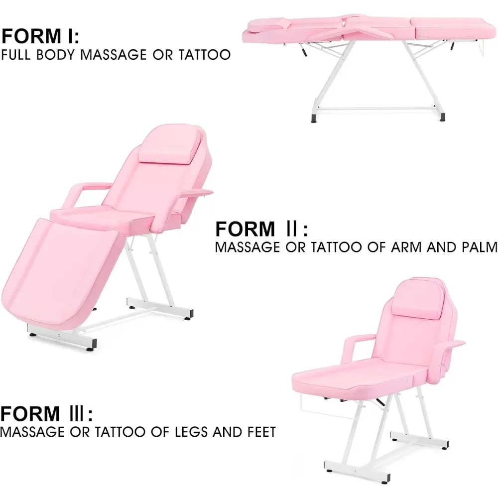 Cama de massagem. Artista mão cama facial mesa de massagem cadeira de tatuagem ajustável com cama de barbeiro grátis cadeira de spa salão de beleza massage28 polegadas