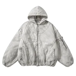 Vintage Overszied Hip Hop Jackets Harakuju Loose Streetwear Pullover Hoodies For Male