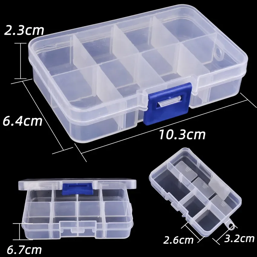 10 Compartment Mini Storage Case Flying Fishing Tackle Box Fishing Spoon Hook Bait Storage Box Fishing Accessories