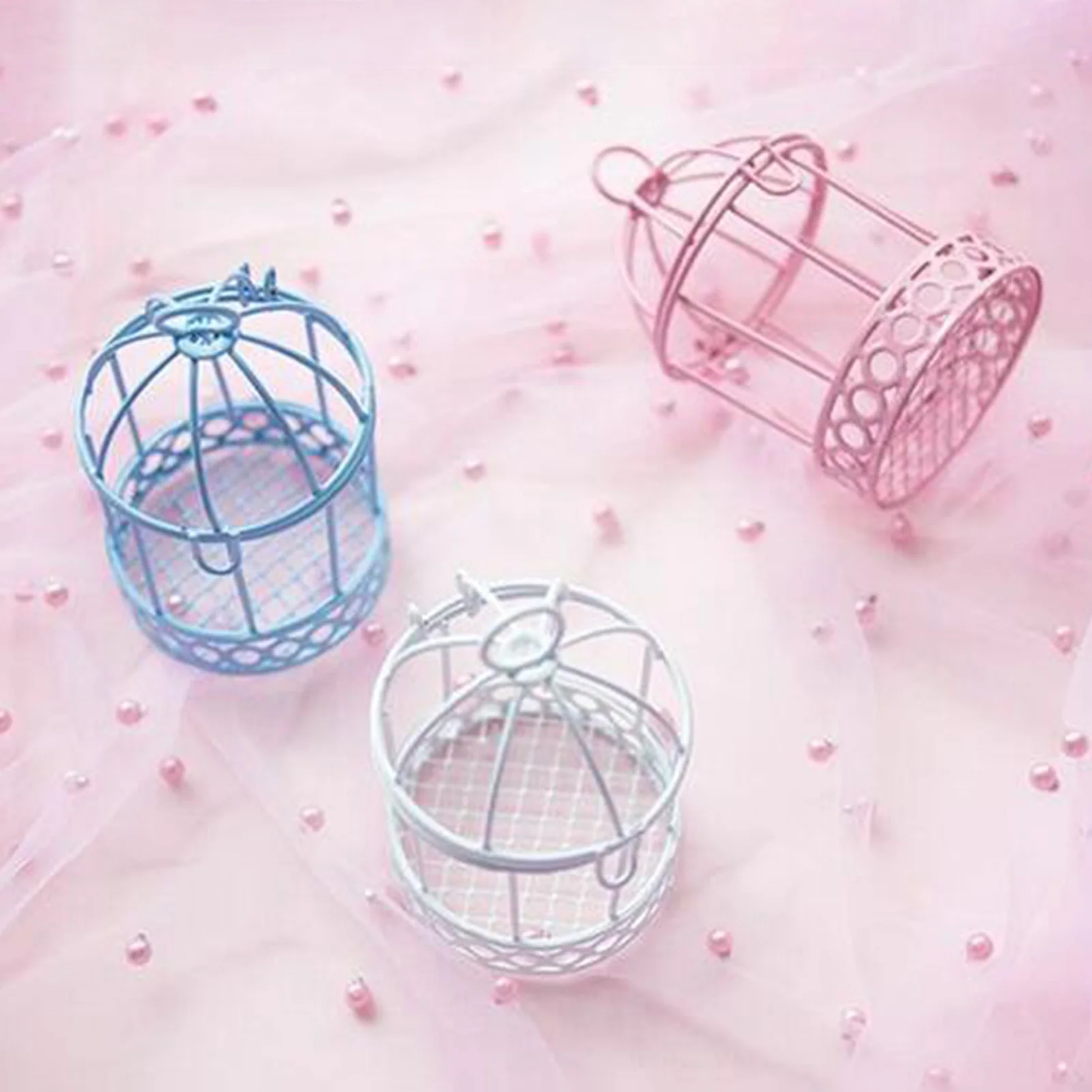 Lightweight for Garden Durable Mini Bird Cage Ornament Decorative Cage Multi-purpose Modern for Garden