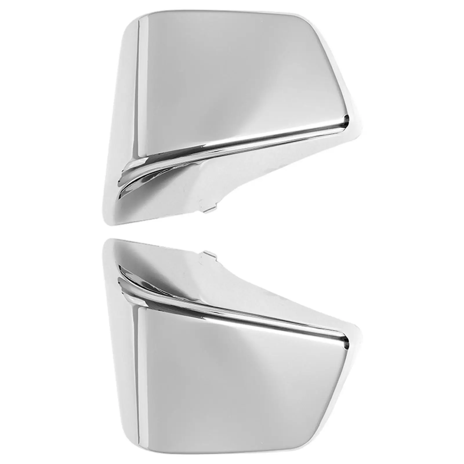 2x Motorcycle Chrome Battery Side Fairing Cover ABS Two Left