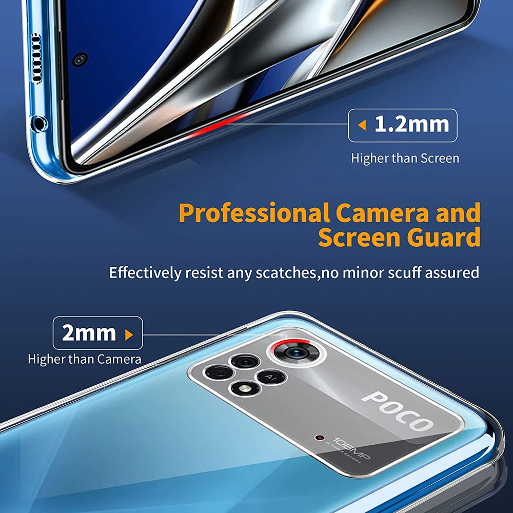 Neue Kamera Schutz ultra dünne transparente klare TPU-Hülle für Poco X4 Pro 5g Silikon Softcase für Xiaomi Poco X4 Pro 5g klar