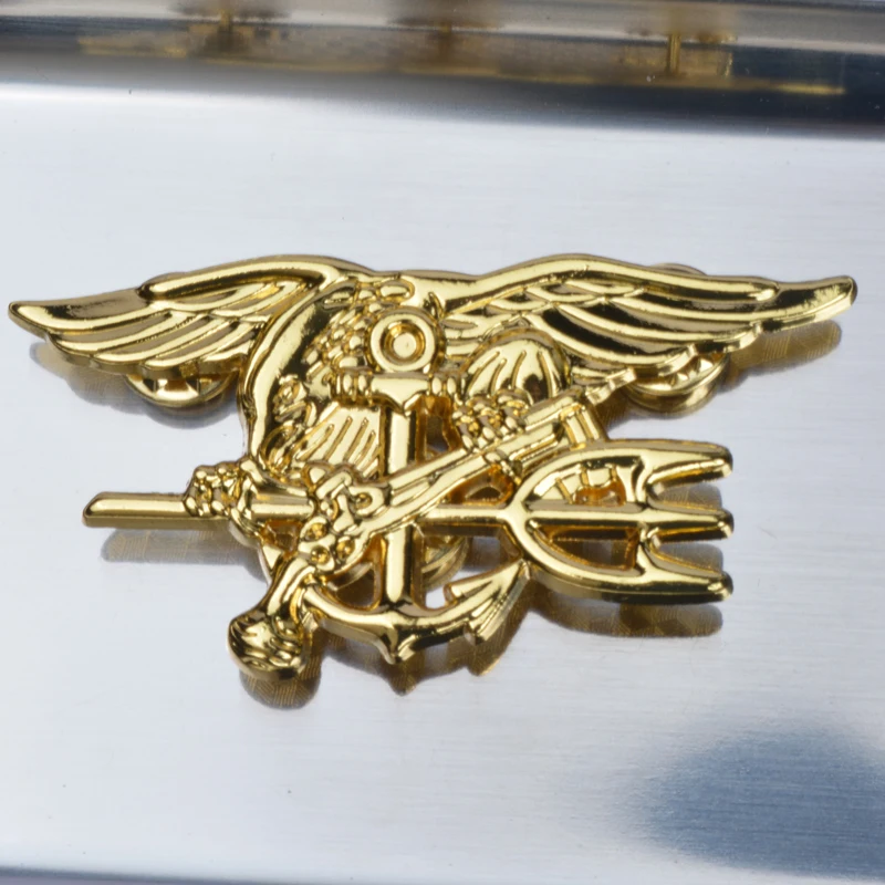 High Quality American Navy SEAL Trident Military Rank Medal Metal Pins Lapel Badge