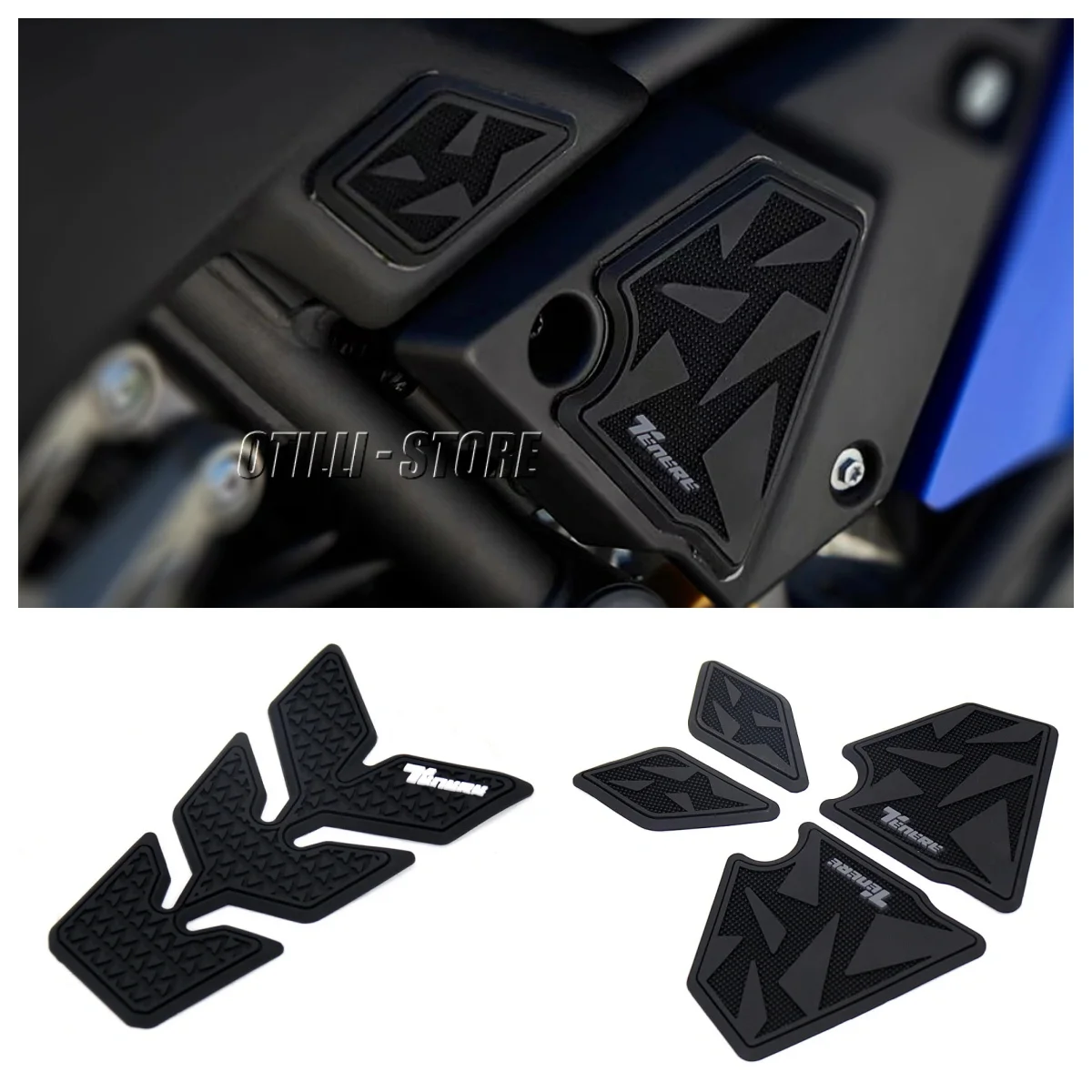 

Мотоциклетные резиновые накладки на топливный бак, наклейки, нескользящие накладки на бак, защитная наклейка для YAMAHA Tenere 700 TEBERE700 World Raid 2022-2024