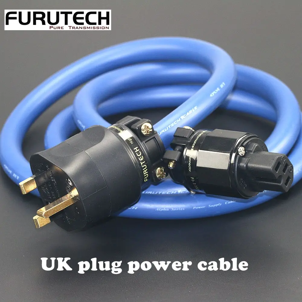 

Furutech FP-3TS20 Синяя лента PCOCC Однокристаллический медный усилитель линии электропередачи/линия обновления компакт-диска в сборе с вилкой питания Furutech