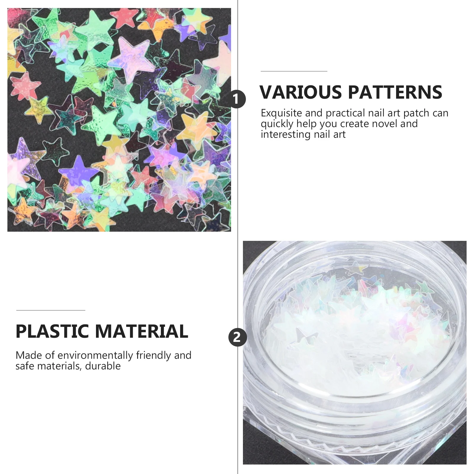 

6 Boxes Nail Sequins Star Shaped DIY Decor Manicure Nail Art Accessories Delicate Design Manicure Sequins