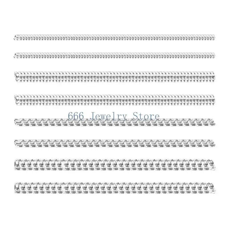 F2TD Set of 8 Ring Resizer Invisible Coil Wrap for Men and Women Flexible Ring Size Adjuster Jewelry Fitting Solution