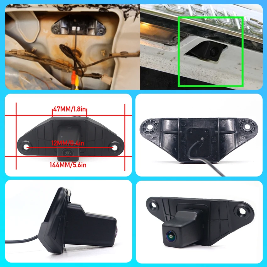 HD 1080X720P 170°Fish Eye Vehicle Trunk Reversed Hole Rear View Camera For Toyota Land Cruiser Prado LC 150 LC150 J150 2010~2016