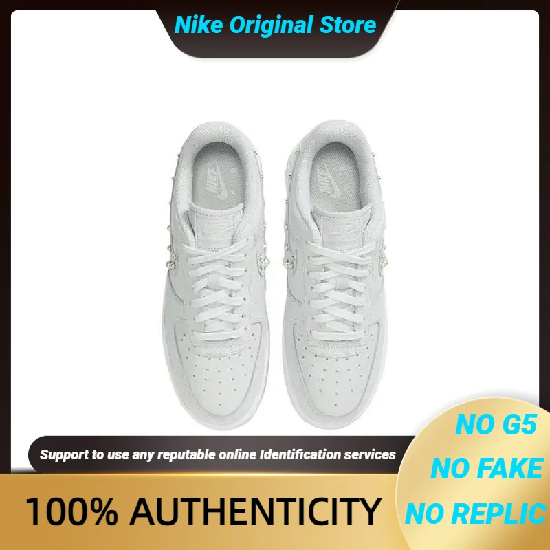 

Nike Air Force 1 Low '07 Se Trnd Pearl Swoosh Pure Platinum Sneakers Shoes Dv3810-001 With Original Box