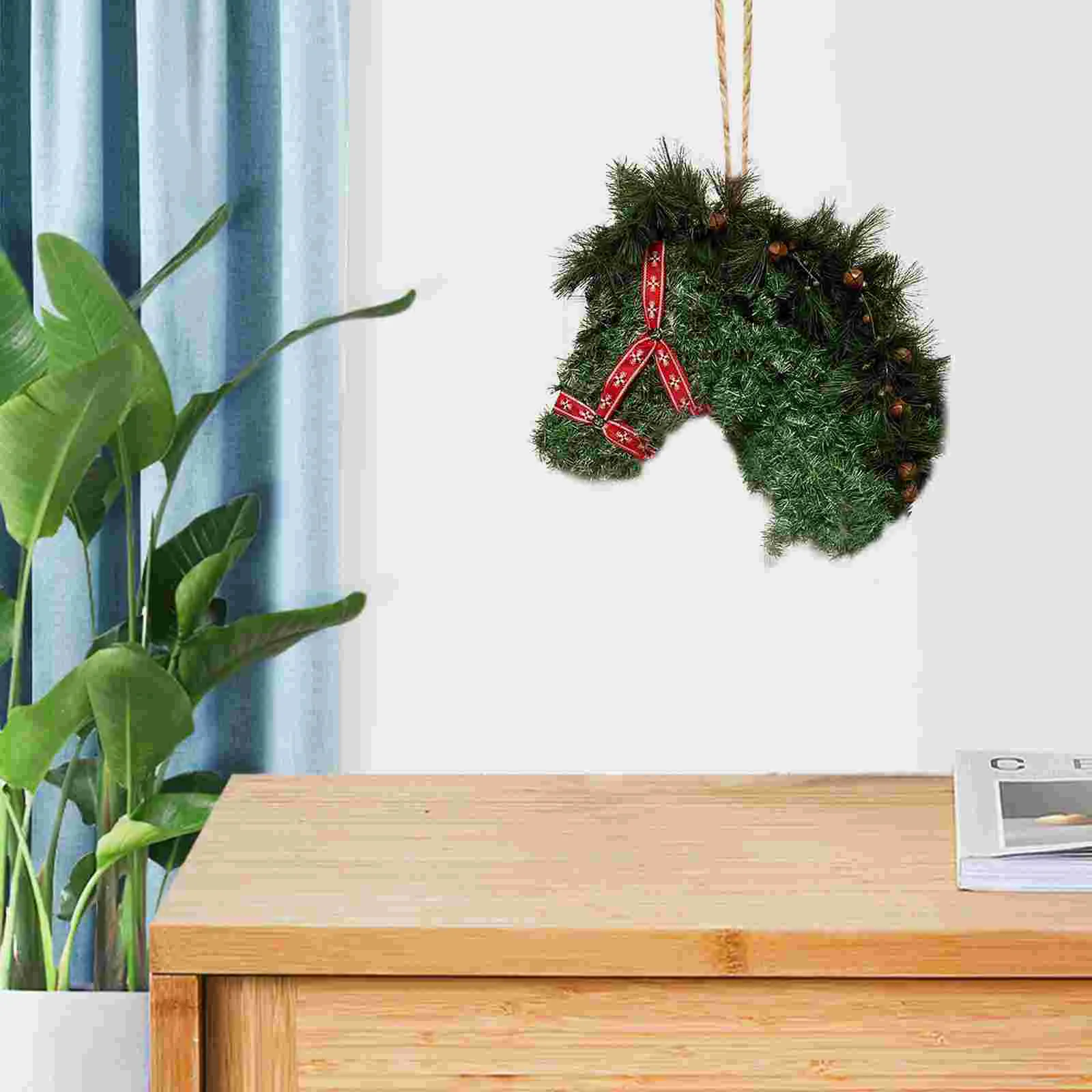 

Garland Decoration DIY Wreath Form Metal Frame Flower Arranging Rack Support Hanging Horse Shaped Table