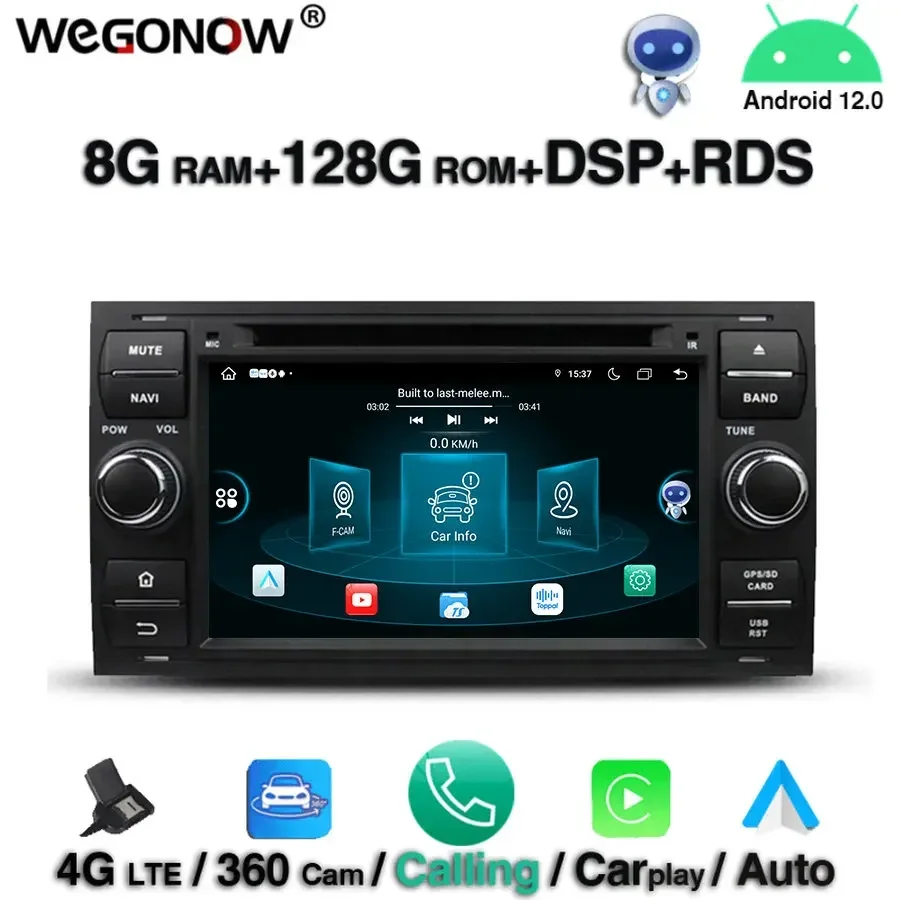 Android 13.0 8 Core 8GB +128GB Car DVD Player GPS map Radio wifi BT 5.0 For Ford FOCUS Mondeo S-MAX C-MAX Galaxy Fiesta Fusion