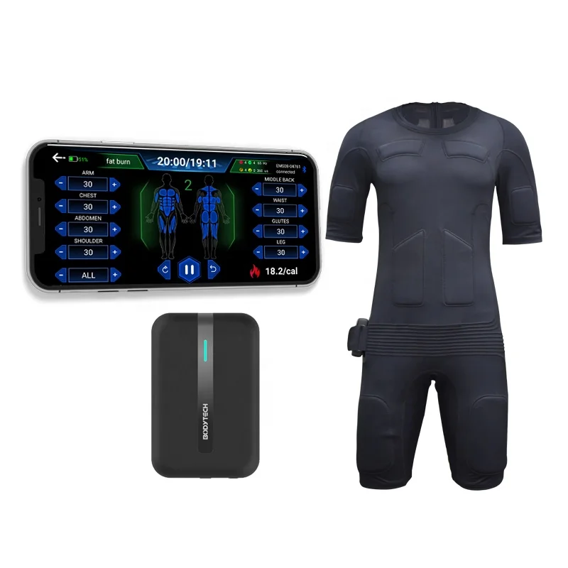New Certified EMS Pro Training Suit: 20-Min Full-Body Workout = 2H Gym Effect (Wireless & Dry