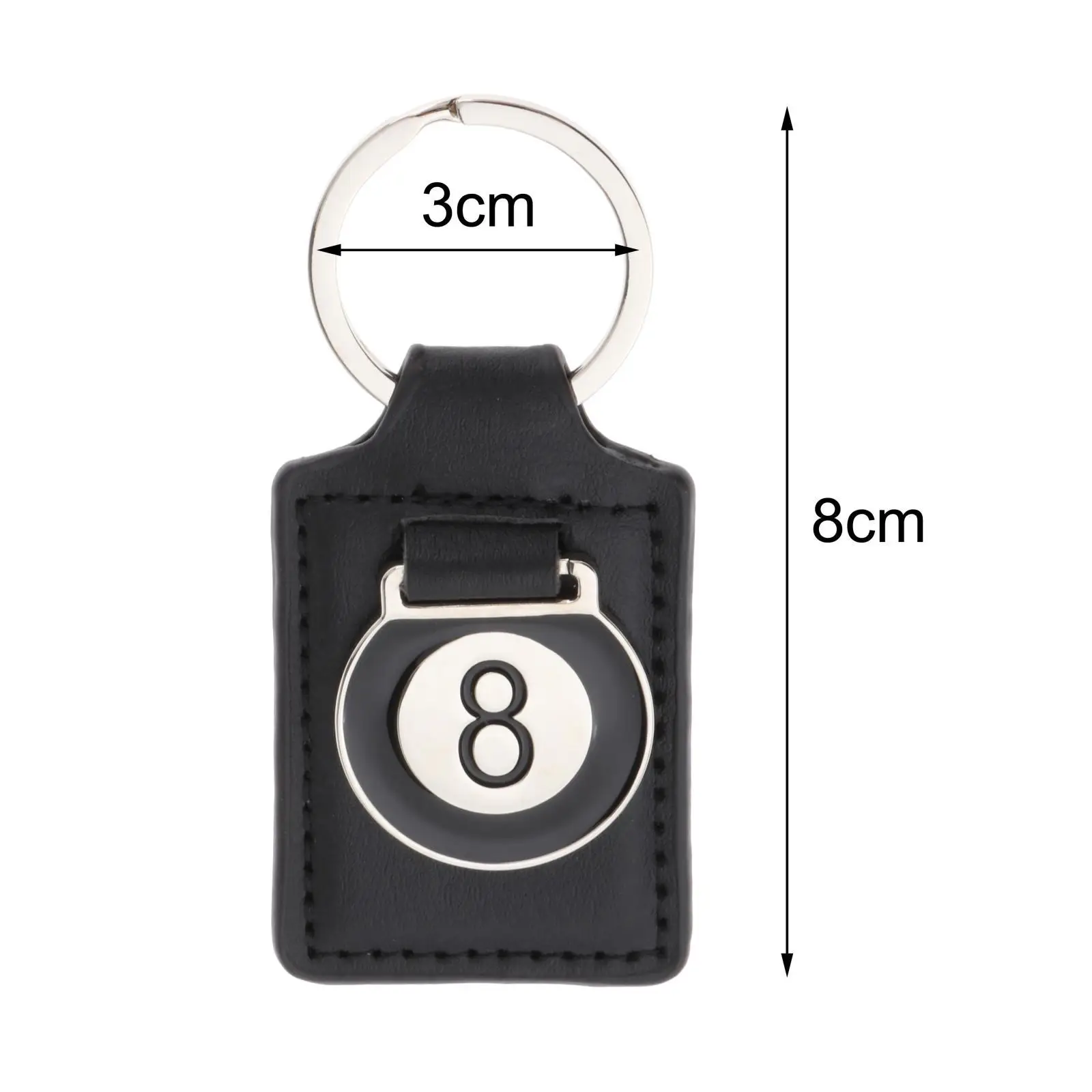 Billiard Pool No8 Key Charm Keychain for Bag Purse Decoration Creative Gift for Family Friends