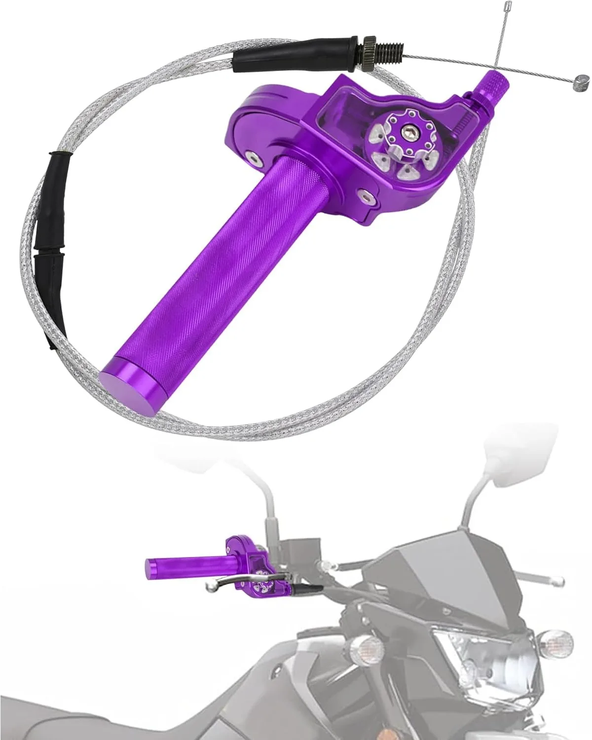 

Motorcycle Throttle Grip 7/8" 22mm CNC with Cable for KLX CR CRF EXC XR CRF50 CRF230 Dirt Pit Bike ATV