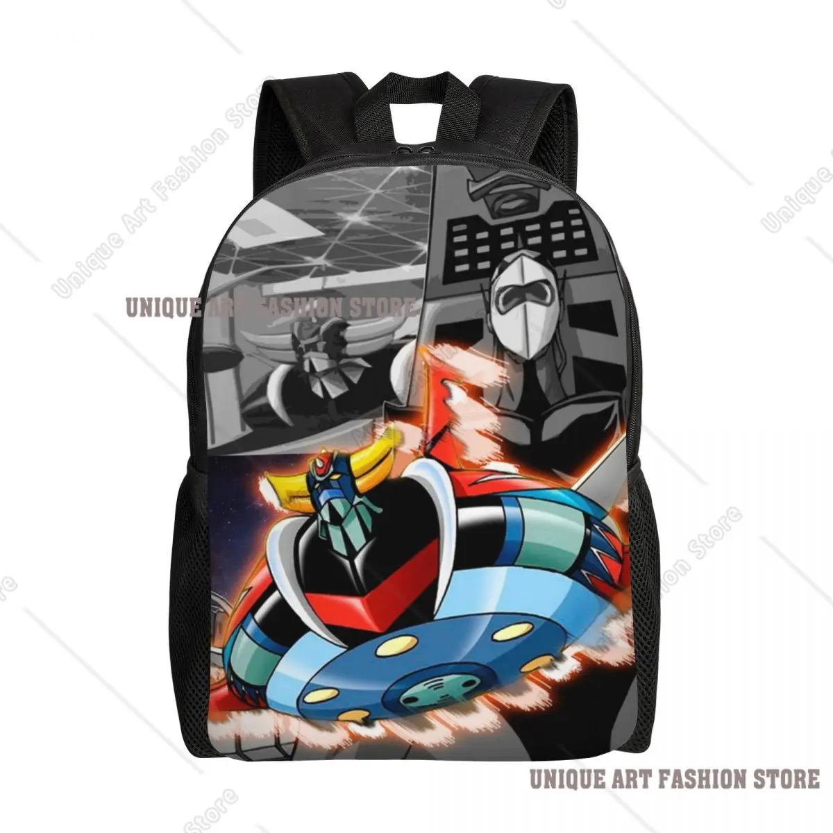 3D Print Grendizer Go Backpacks for Girls Boys UFO Robot Goldrake Mazinger Z School College Bags Bookbag Fits 15 Inch Laptop