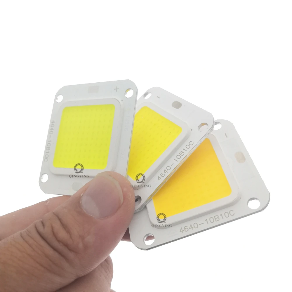 High Power 50W LED COB Chip With 50W Driver DC32V 4640 10B10C  White Warm White Red Green Blue Yellow Pink Purple For Spotlight