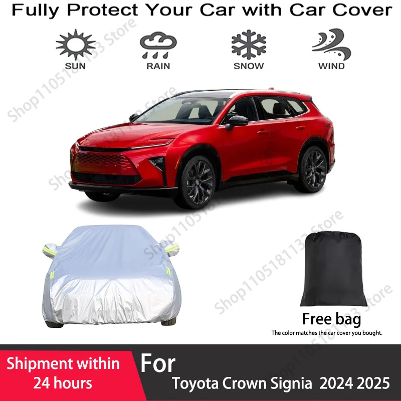 For Toyota Crown Signia Car Cover Custom Fit 2024 2025 Waterproof All Season Heavy Duty Protection Against Rain Snow UV Outdoor