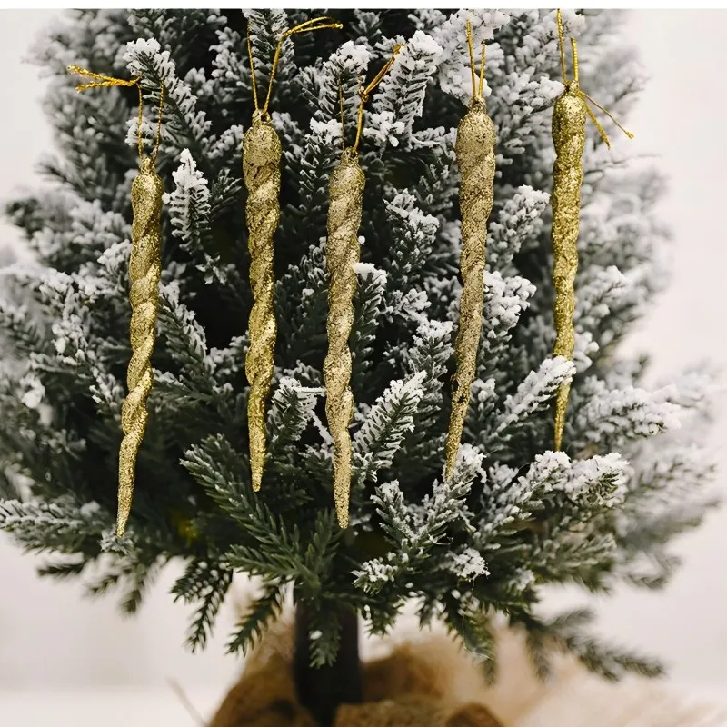 1pc Creative Transparent Ice Strip Hanging Christmas Celebration Supplies Christmas Tree Decoration Thread Hanging