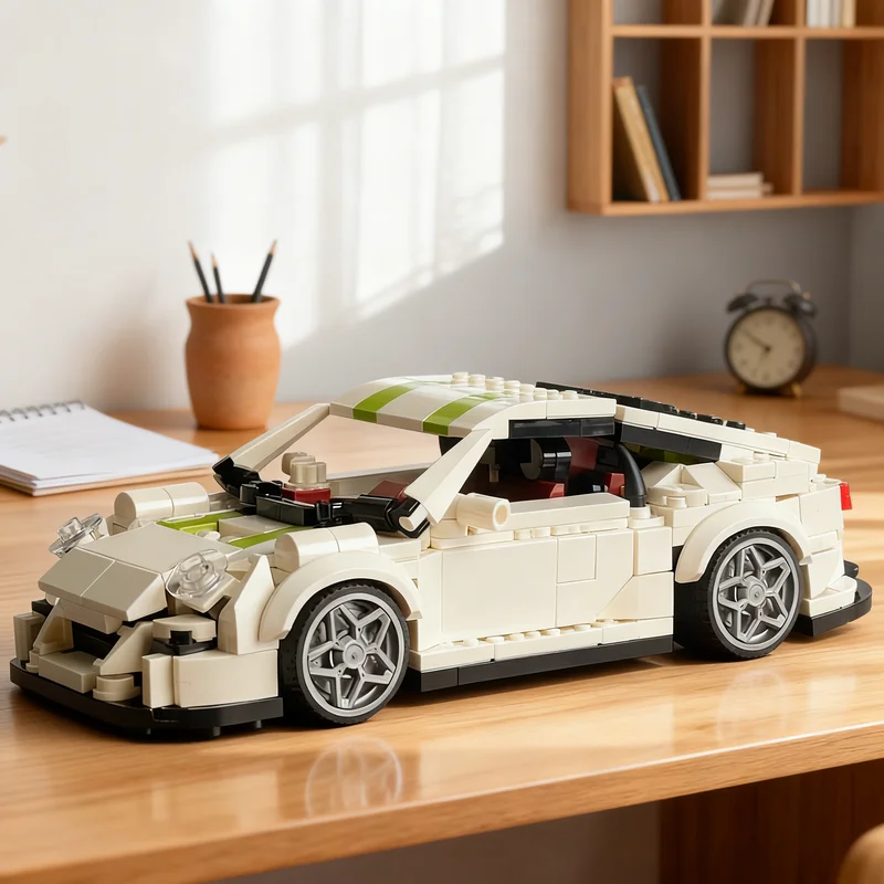 

400 шт. MOC Porscheed R, вдохновленная городскими чемпионами, модель строительных блоков, рождественские подарки, архитектура, сборка игрушки «сделай сам», креативная идея