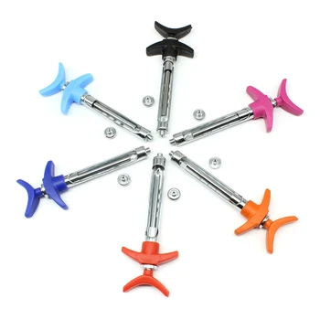 1pcs 치과 용기구 주사기 치과 외과 임플란트 도구 치과 스테인레스 스틸 흡입 주사기 치과 용품