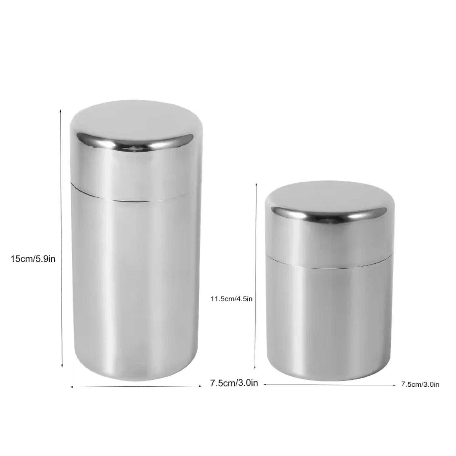 Stainless Steel Tea Leaf Tins Canister Containers Home Kitchen Canisters for Tea Coffee Sugar Storage Tins Can - view 3