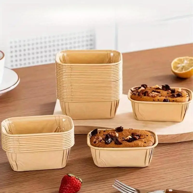 /KQM/Cake Baked Crimped Muffin Cup Wedding Party Oil-proof Cake Wrapping Paper High Temperature Resistant Oil Paper Cup 50pcs