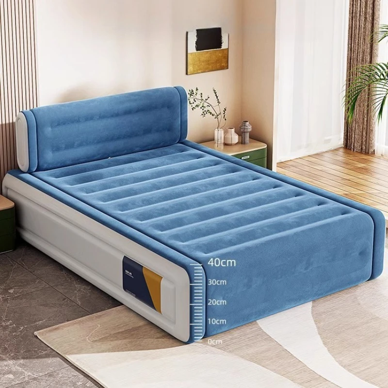 

Modern Beauty Bed Inflatable Folding Luxury Space Saving Portable Bed Comfortable Minimalist Letto Matrimoniale Furniture