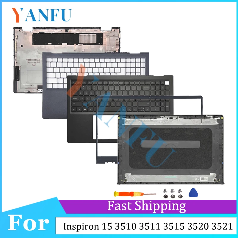 

NEW Original Replace Laptop Case For Inspiron 15 3510 3511 3515 3520 Laptop LCD Back Cover/Front Panel/Palmrest/Axle Cover/Hinge