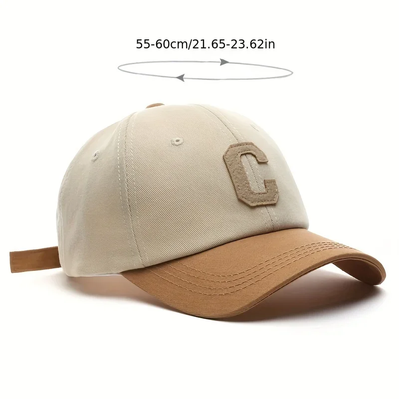 Baseball Cap For Women And Men Casual Snapback Hat Fashion Letter C Patch Hat Summer Sun Visors Caps Unisex