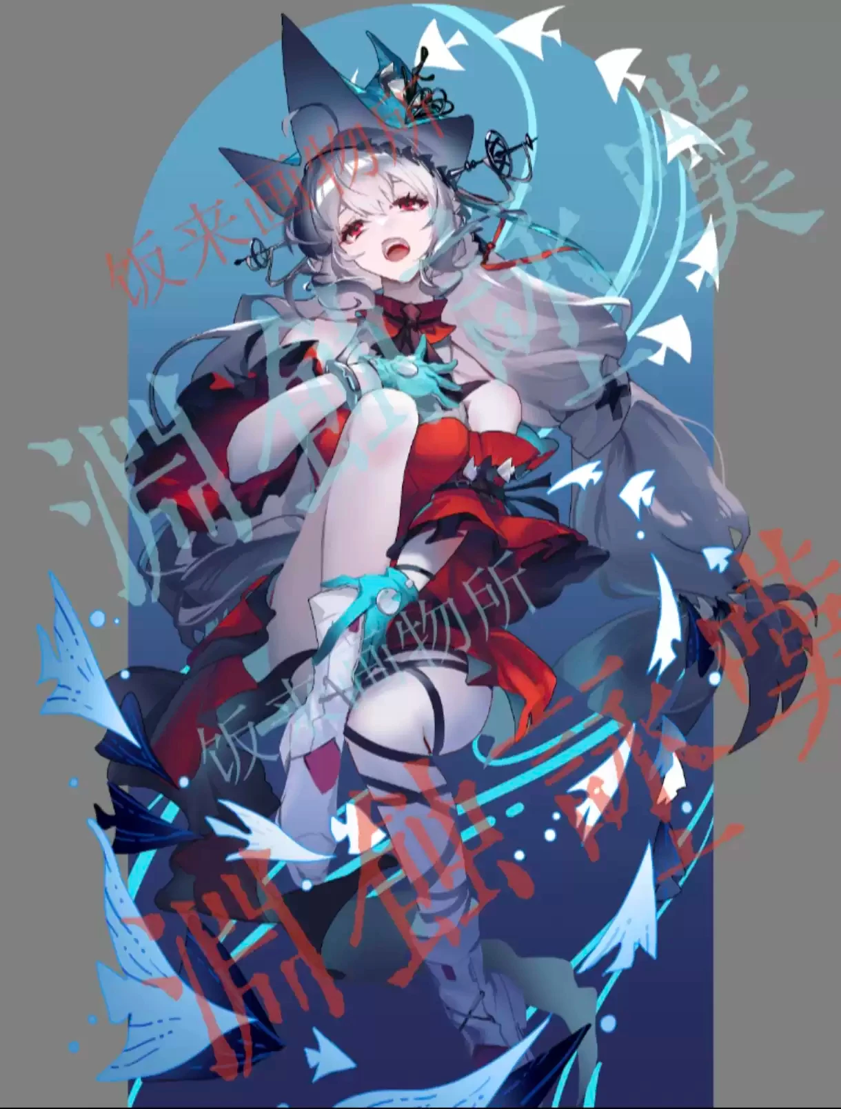 

Arknights Skadi the Corrupting Heart Cosplay Acrylic Standing sign Double Flash Badge Colored paper Accessories Halloween Gift