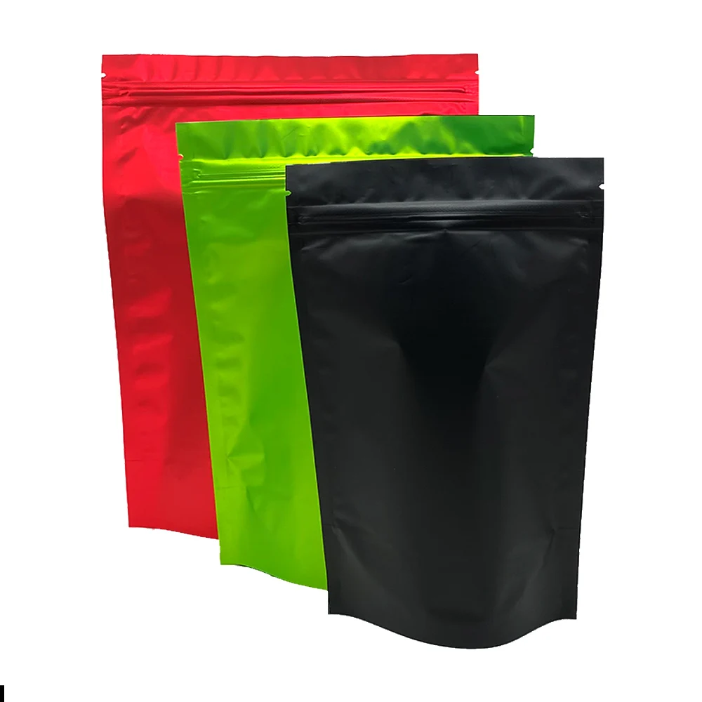 

Aluminized Standing Zipper Packaging Bag Black Stand Up Pouch Matte Bags Zip Lock Bags Coffe Packaing Bag Chocolate Bag