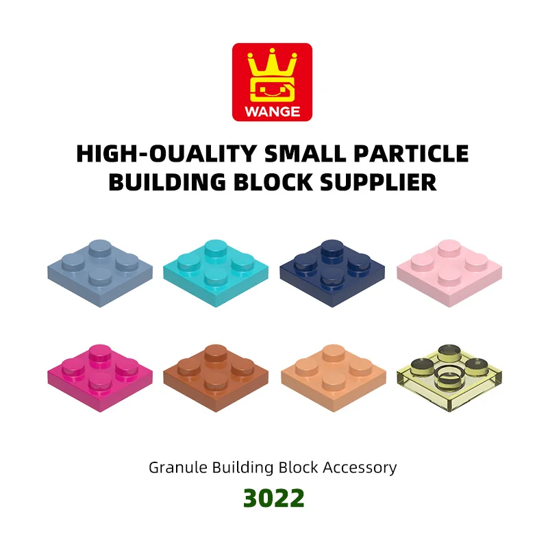 WANGE 150 Stück/Set 3022 Kurzer Quadratischer 4-Loch-Block Moc Farbzubehör Kompatibel mit Bausteinen DIY Kinderspielzeug Montage Geschenkbox