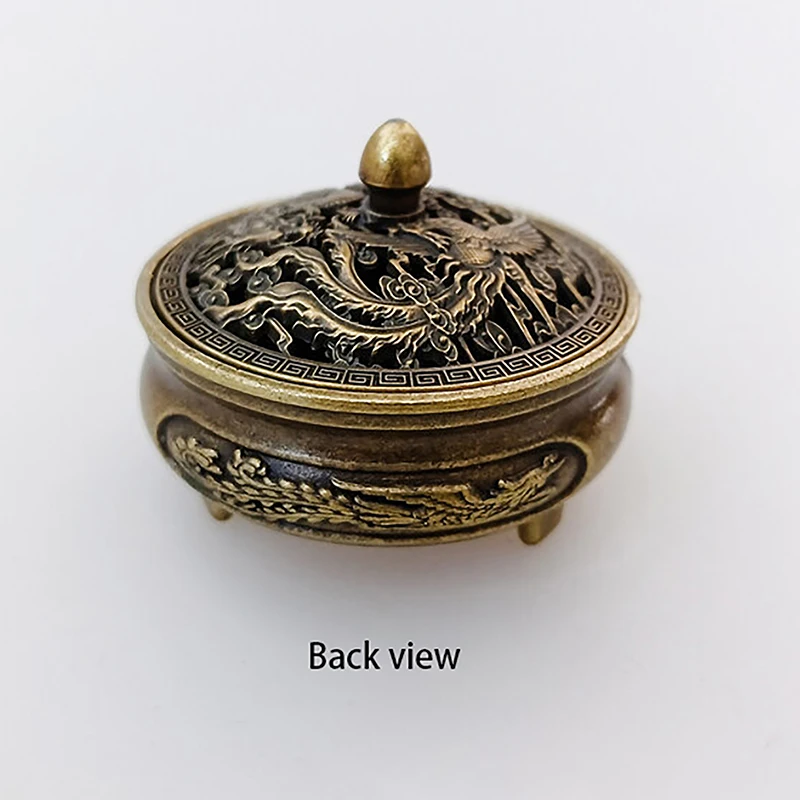 Lotus Flower Incense Burner Buddhism Buddha Holder Brass Mini Sandalwood Censer Incense Metal Craft Home Decoration