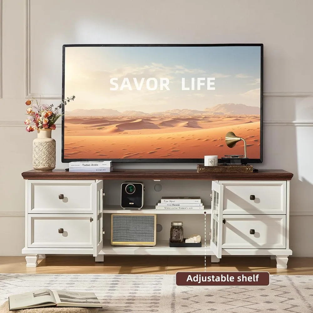 4-Piece Farmhouse Living Room Table Set 4