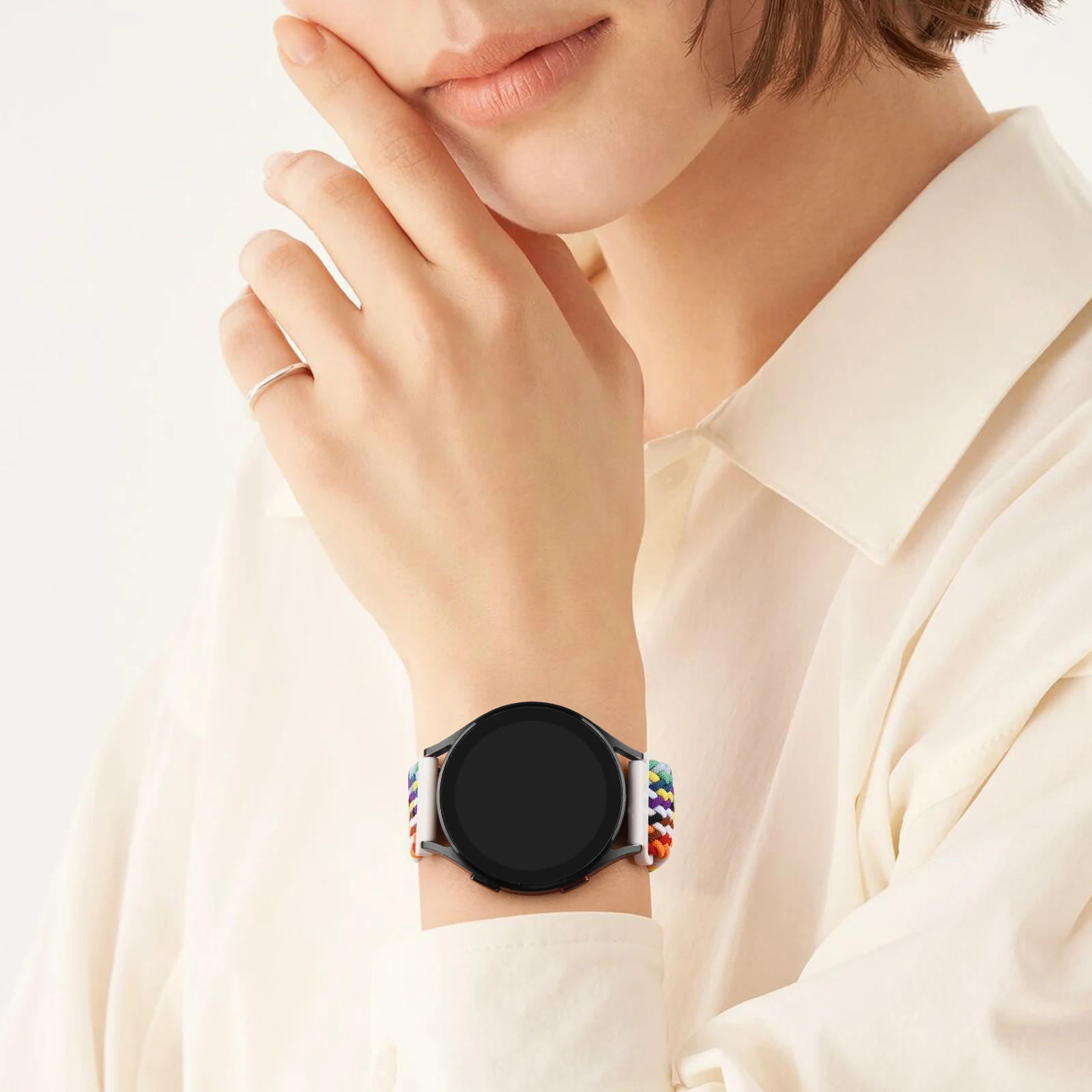 Bracelet magnétique tressé de 22mm, pour Huawei Watch 4 3 Pro/GT 4 3 2 46mm/GT Active/GT 46mm 42mm/GT 2e