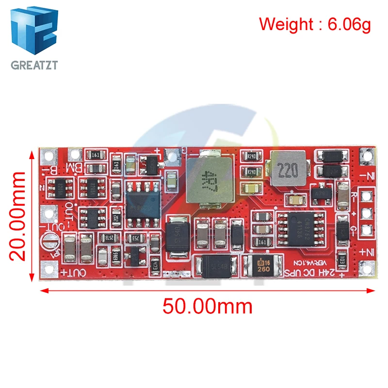 TZT DC 12V/15V 24W 1A UPS Power Supply Module Uninterruptible Power Control Board 2S V4.0CN Charging Step Up Protection Module