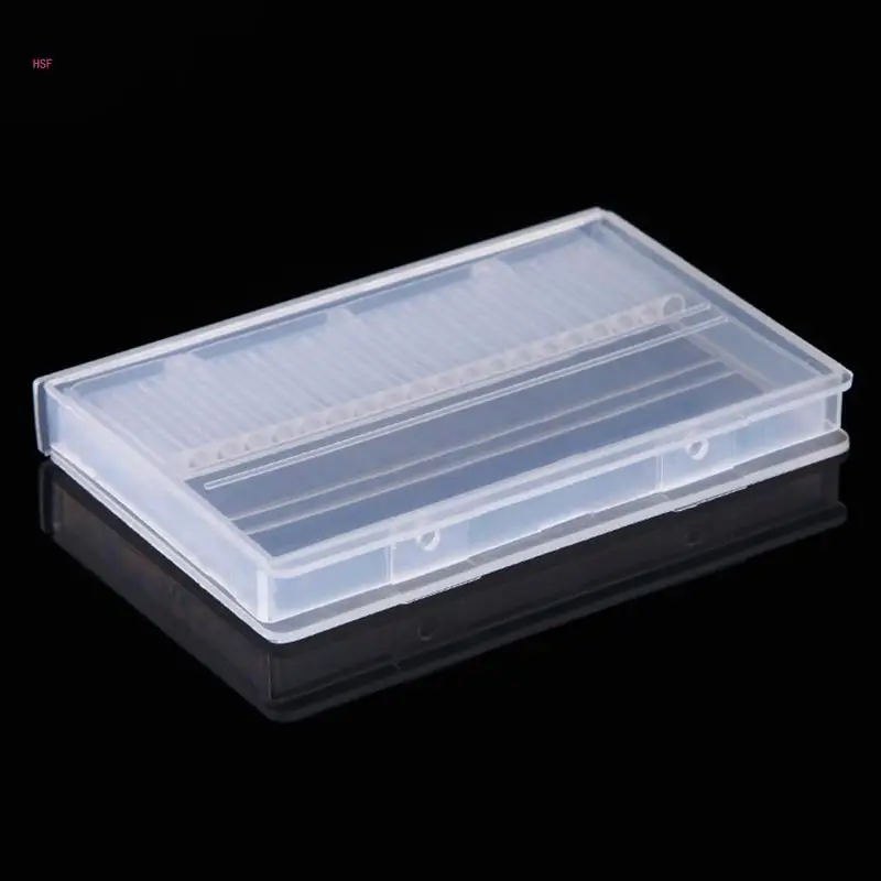 Hộp đựng dũa móng tay trong suốt Hộp đựng dũa móng tay điện cho dụng cụ khoan bit 3/32"