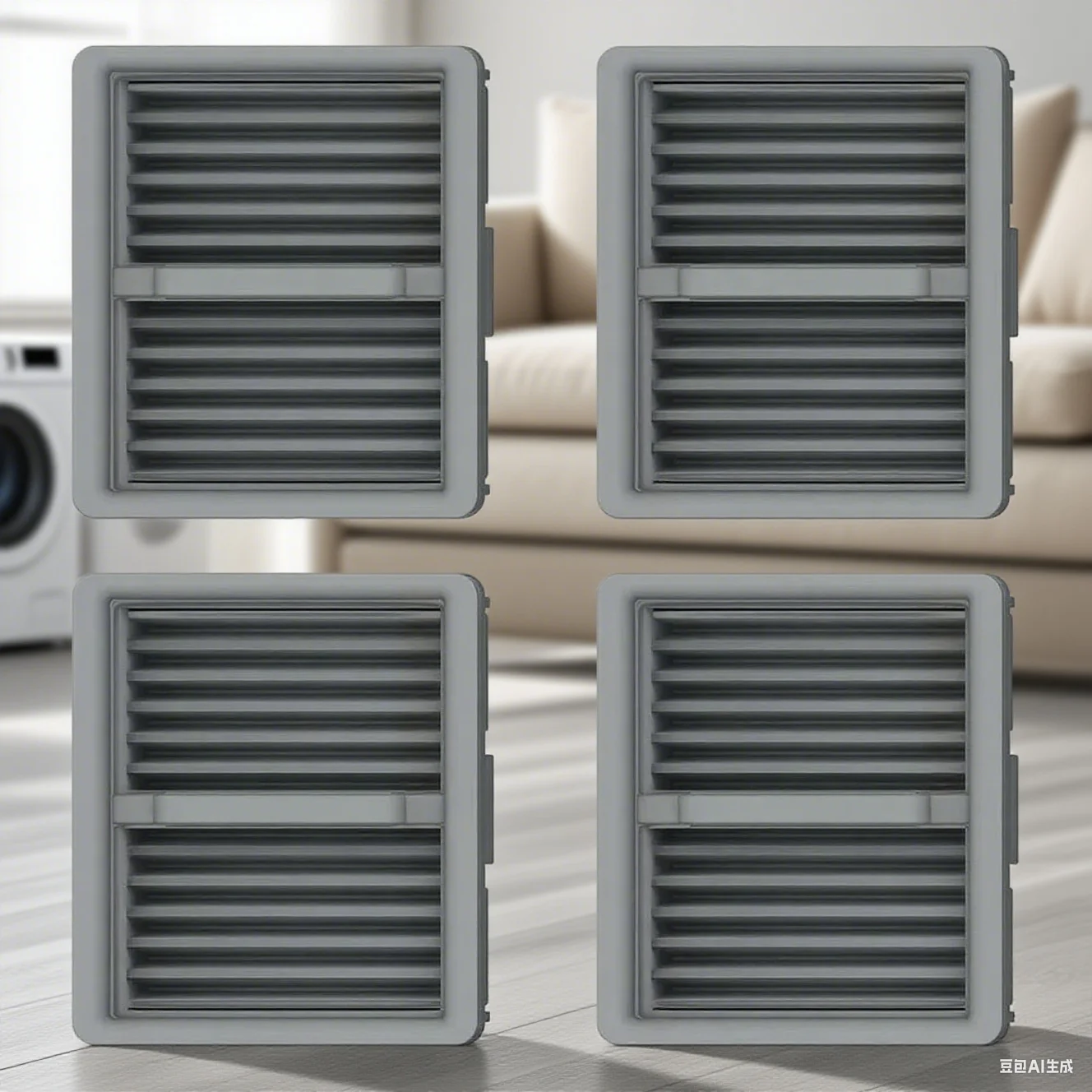 4 個の濾紙 YONIEV ライトフロアスクラバーアクセサリー用、効果的にほこりなどを捕捉するための掃除機部品