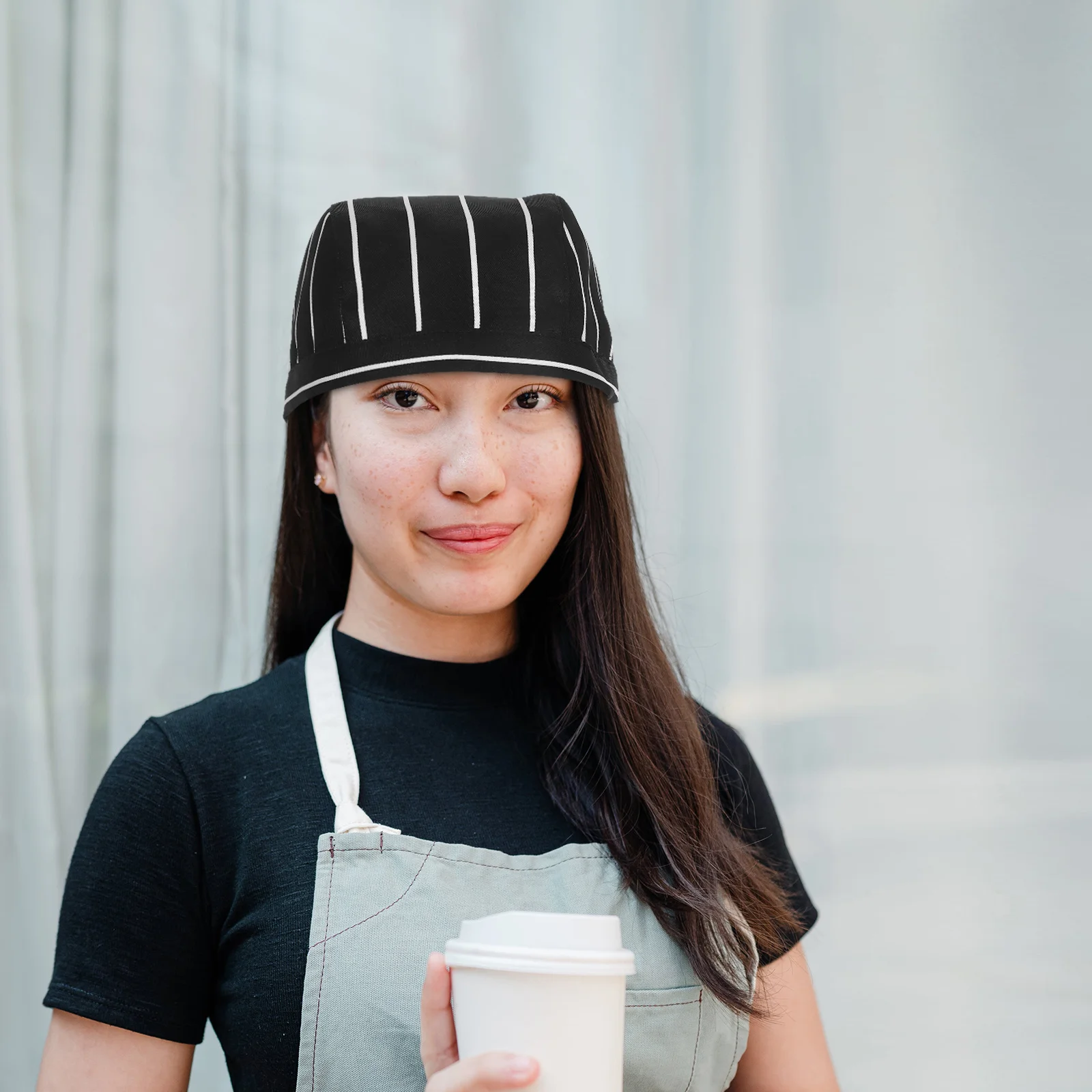 6Pcs Chef Hats Breathable Adjustable Kitchen Cooking Caps Unisex Washable Food Service Headwear for Restaurant Waiters and Cooks