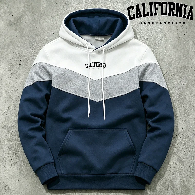 Home Outdoor Comfort Casual Fashion Hoodies California Men's Sweatshirts Autumn Winter High Quality Hooded Long Sleeve Pullover