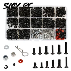 500PCS RC Auto M3 M4 Viti In Metallo Dadi Scatola per 1/10 RC Crawler Auto Axial SCX10 90046 Traxxas Trx4 Redcat Mst HSP